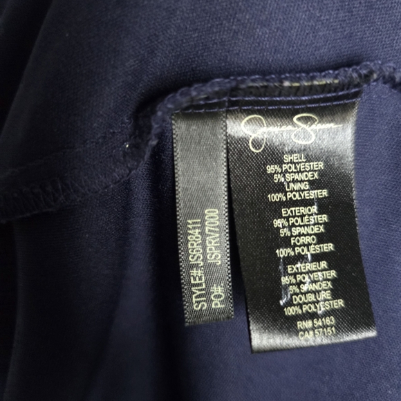 Jessica Simpson Navy Flutter-Sleeve Dress Size 6 - Picture 8 of 9